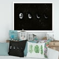 thumbnail image 3 of Designart 'The Night Sky With Moon Phases' Modern Framed Art Print, 3 of 4