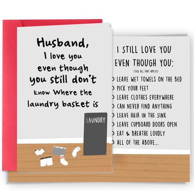 Tarjeta de San Valentín Ygyhiey para marido, amor de doble cara