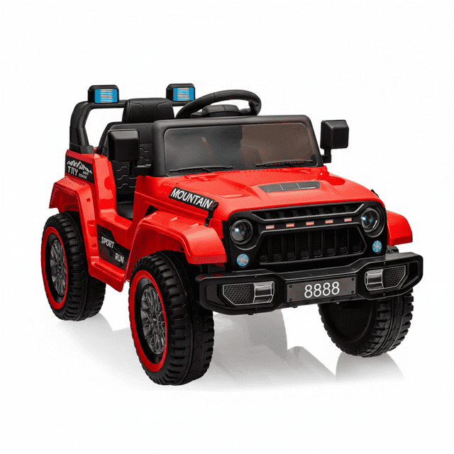 CazToi 12V Kids Ride-On Truck with Parent Remote Electric Toy Car with 3 Speeds LED & Music
