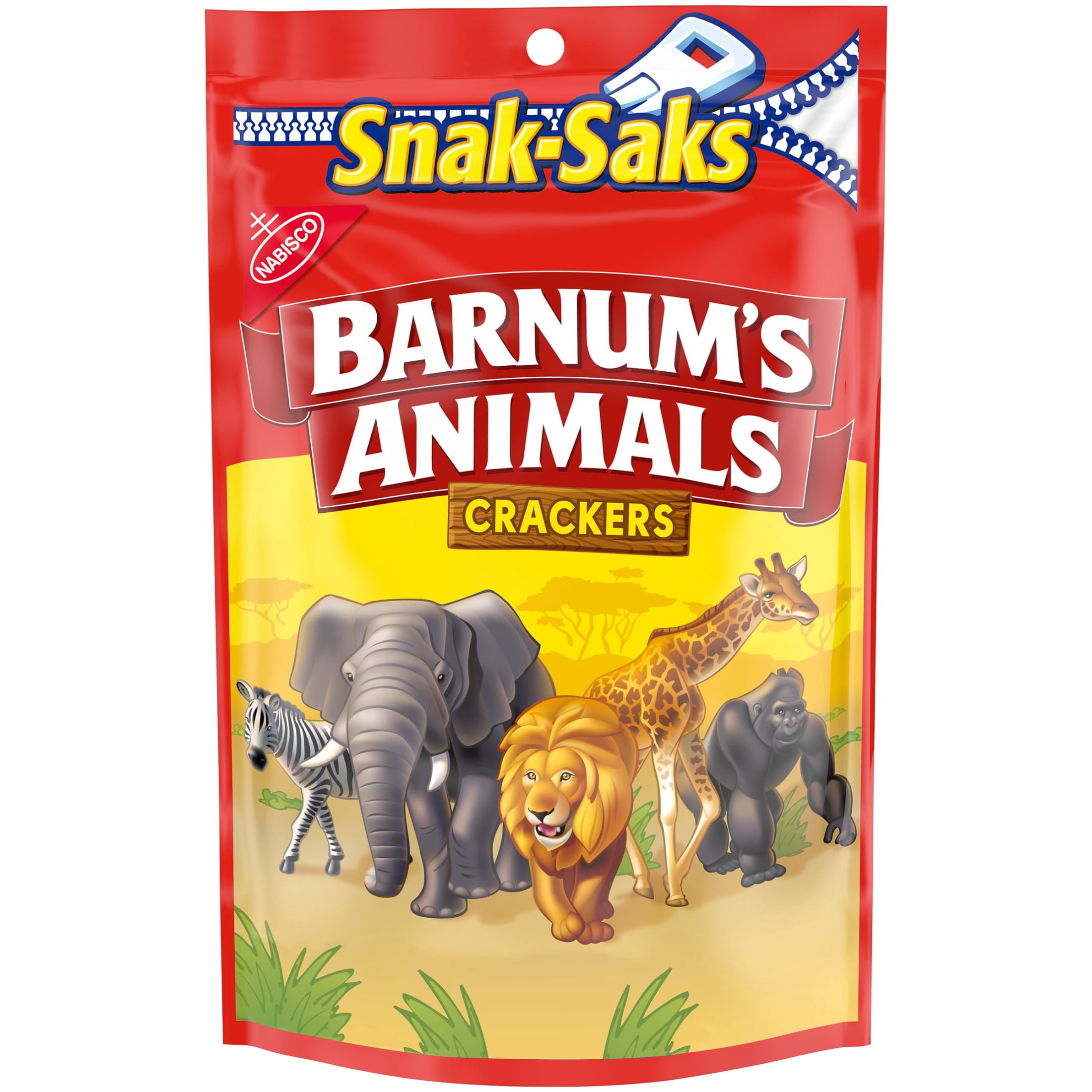 Nabisco Barnum's Animal Crackers, 8 oz Snak Sak - Case of 12, Dry