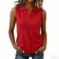 Baeitkot Women's Sleeveless Shirt Collar Women's Casual Sleeveless ...