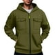 thumbnail image 1 of pstuiky manga larga de hombre, Chaqueta tipo cárdigan con capucha y cremallera de manga larga de color liso para hombre Tops casuales para hombres xxl, 1 of 4