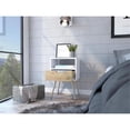 thumbnail image 4 of Home Square Otom Engineered Wood Nightstand in White & Light Oak - Set of 2, 4 of 4