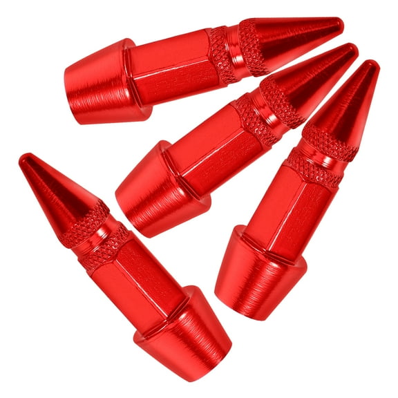 4 Pcs Tire Valve Cap Spiked Valve Stem Caps Valve Covers Red
