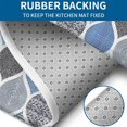 thumbnail image 4 of Blue Geometric Quatrefoil Pattern Bathroom Rugs Sets 3 Piece,Toilet Cover Set,Absorbent Non Slip Bathroom Mats Sets with U-Shaped Contour Rug Toilet Rug Set, 4 of 5