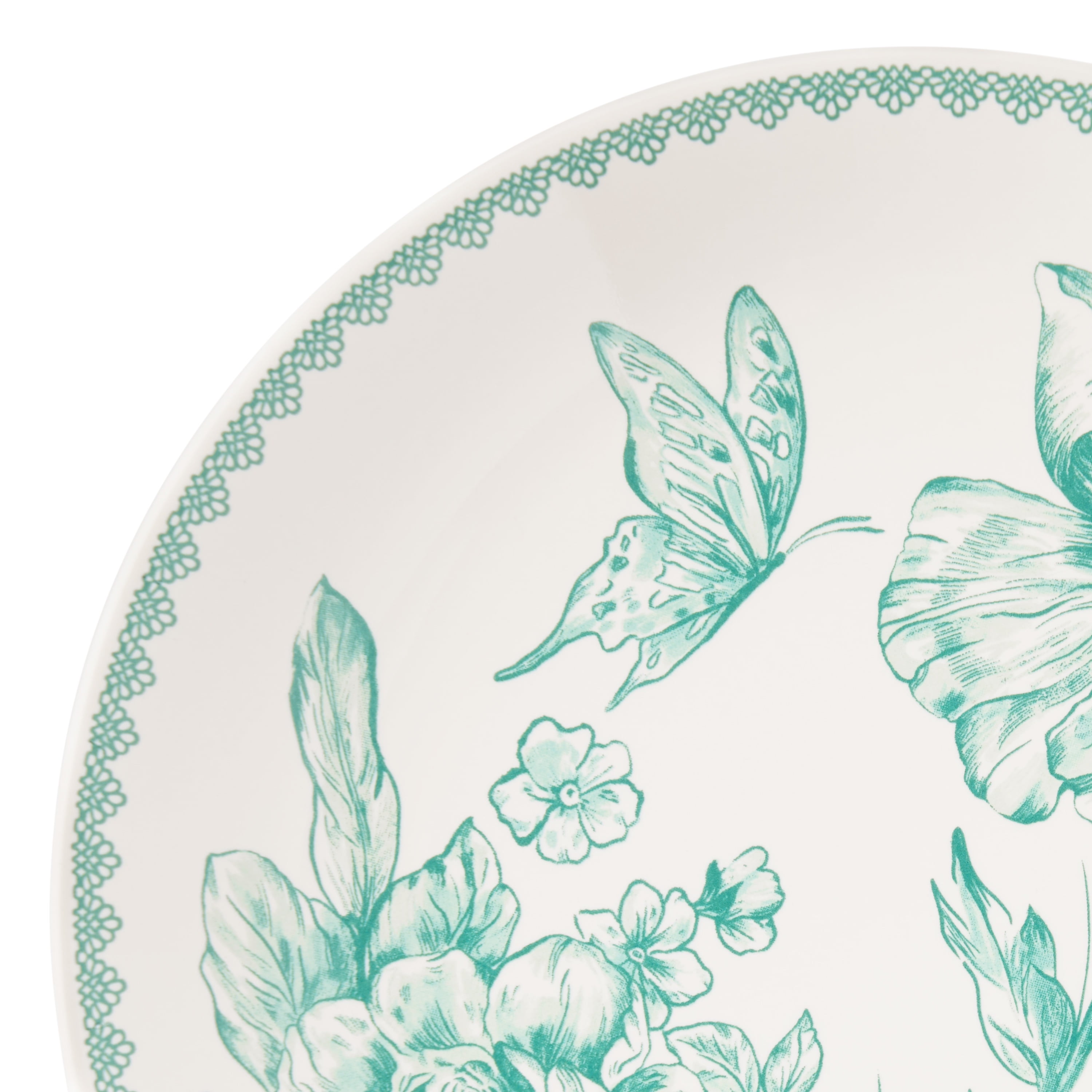 The Pioneer Woman Agatha Stoneware Appetizer Plate, Green, Set of 6