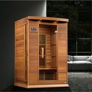 Maxxus Sauna 2 Per Near Zero EMF FAR Infrared Carbon Canadian Red Cedar Sauna