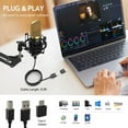 thumbnail image 5 of ZINGYOU USB Condenser Microphone, Plug and Play Computer Microphone Kit with Upgraded Boom Pop Filter Wide Sound Field, Studio Quality-Gold, 5 of 7
