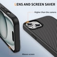 thumbnail image 2 of Allytechgroup Slim Carbon Fiber Texture Phone Case for Apple iPhone 15, Shockproof Soft TPU Bumper, Raised Edge Camera and Screen Protection, Lightweight Anti-Slip Cover, Black, 2 of 8