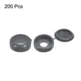 thumbnail image 3 of Uxcell 200Pack 5mm Hinged Screw Cover Caps Plastic Fold Screw Snap Covers, Dark Gray, 3 of 5