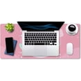 thumbnail image 4 of Extended Mouse Pad, XXL Gaming Mouse Pads, Large Big Mousepad Laptop Computer Keyboard Mat Desk Pad with Non-Slip Base Stitched Edge for Gaming Office, 35.4 x 15.7 inch, Cute Cat, 4 of 6