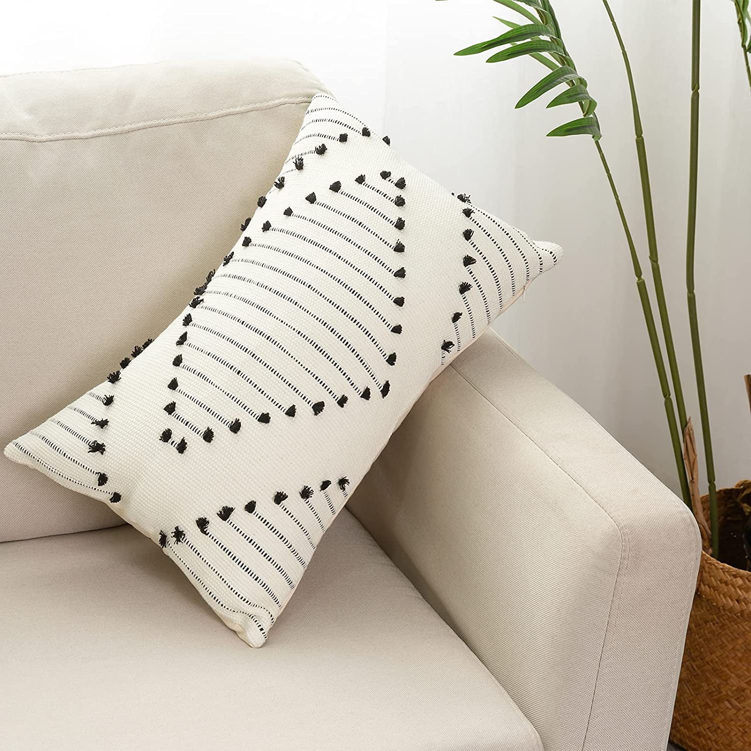 White boho throw pillows sale