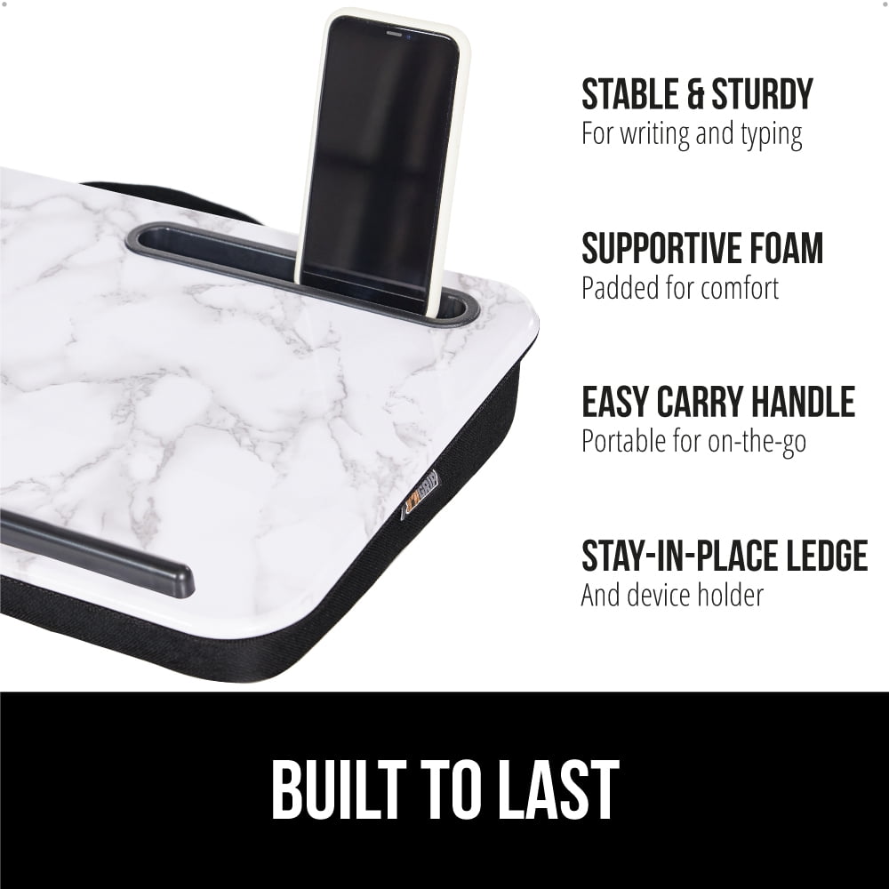 GORILLA GRIP Laptop Lap Desk, Portable Tablet Stand Fits Laptops up to 15.6", Marble Pattern