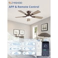 thumbnail image 2 of Ventilador de Techo ZMISHIBO 42" Empotrado con Luz LED Regulable de 20W, 2 of 9