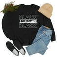 thumbnail image 4 of Black Mixed with Black Unisex Sweatshirt S-3XL Black is Beautiful Pride, 4 of 5