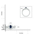 thumbnail image 5 of ANGARA Natural Blue Sapphire and Diamond Crossover Bridal Set in 14K White Gold for Women (Size-7x5mm) | September Birthstone, Anniversary, Jewelry Gift for Women | Natural Blue Sapphire Ring, 5 of 9