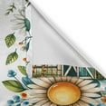 thumbnail image 6 of Ambesonne Farmhouse Valance & Curtain 3 Pcs Set, Rooster Daisy and Plaid, 55"x45", Cadet Blue and Orange, 6 of 7