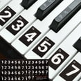 thumbnail image 1 of Pegatinas para teclado de piano Uxcell, pegatinas numeradas para piano de 88/61/54 teclas, guía de notas removible para principiantes, negro, 1 of 7