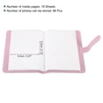 thumbnail image 4 of Uxcell 96 Pockets Wallet Photo Album,PU leather Mini 3inch Photo Storage Album,Pink, 4 of 6