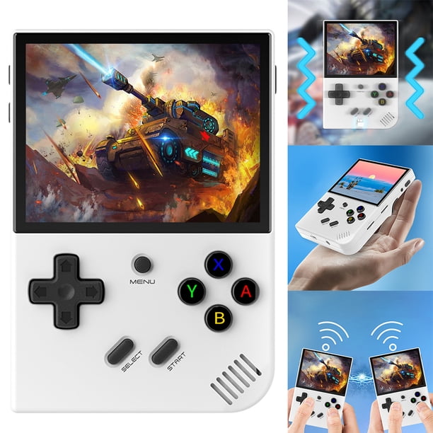 RG35XX Plus - Consola De Juegos Portátil, Pantalla IPS De 3,5 Pulgadas, Consola De Videojuegos Retro Con Tarjeta 64TF Y 5500 + Juegos Clásicos, Batería Incorporada De 3300 MAh, Compatible Con WiFi 5G