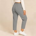 thumbnail image 6 of Plus Size Womens Cotton Pants Joggers Leisure Sports Workout Solid Color Elastic Waist Sports Casual Pants with Side Pockets Size L-5XL, 6 of 9