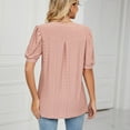 thumbnail image 2 of Birdeem Womens V- Neck Hollow Out Recreational Short Sleeve Tops, 2 of 6