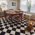thumbnail image 5 of Lahome 6'x9' Checkered Easy Jute Area Rug,Outdoor Patio Rug Washable Rugs for Entryway Checkerboard Indoor Outdoor Living Room Classroom Rugs,Farmhouse Neutral Non Slip Black Carpet for Bedroom, 5 of 9