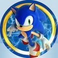 thumbnail image 3 of Fondo redondo de Sonic para decoración de fiesta de cumpleaños de niños, fondo de fotografía azul, cubierta cilíndrica para baby shower, accesorio de vinilo de poliéster, 3 of 4
