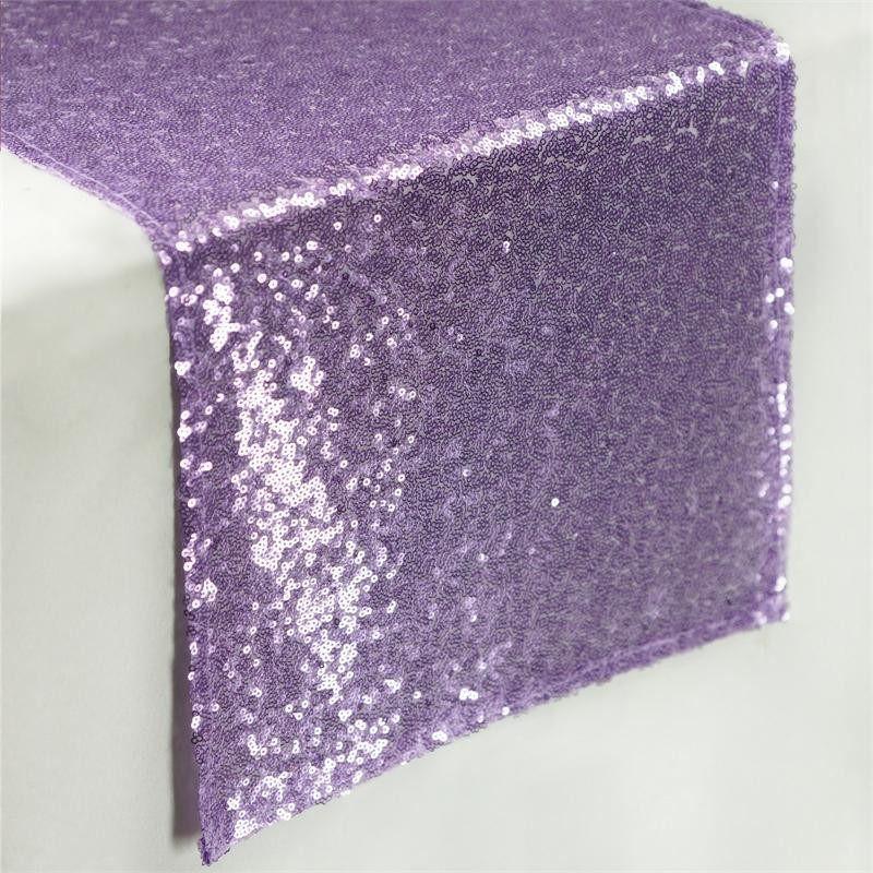 Efavormart Lavender Sequin Premium Table Runners For Weddings Birthday