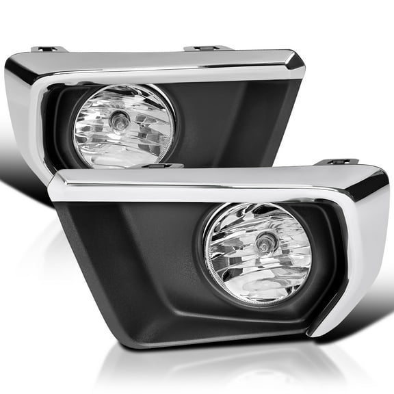 Spec-D Tuning Chrome Trim Fog Lights   Bezels   Switch Compatible with 2021-2022 Chevy Colorado, Left   Right Pair Assembly