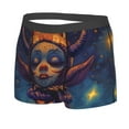 thumbnail image 5 of Goofa Dreamy Jester Under Stars Printed Men's Boxer Briefs Underwear, Moisture-Wicking Underwear, Trunk,Soft and Breathable Cotton Underwear-, 5 of 9