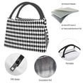 thumbnail image 4 of Easygdp Black And White Diamonds Bolsa de Almuerzo Insulada Reutilizable, Bolsa de Mano y Bandolera para Oficina, Trabajo, Viajes, 4 of 6
