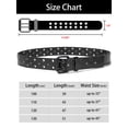 thumbnail image 4 of Timarkment 2pcs Belts for Women Double Grommet Womens Belts for Jeans Studded Punk Women's Leather Belt, 4 of 7