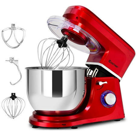 Professional Food Mixers - Costway Electric Food Stand Mixer 6 Speed 7.5Qt 660W Tilt-Head Stainless Steel Bowl