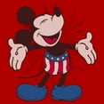 thumbnail image 2 of Junior's Mickey & Friends Retro American Flag Shorts Graphic T-Shirt, 2 of 4