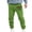 Green, variant on Men’s Merry Christmas Print Sweatpant Fashion Elastic Waist Drawstring Gym Workout Jogging Pants with Pockets