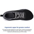 thumbnail image 4 of Zapatillas ROABES con puntera ancha para mujer, de ancho ancho, color negro 43, 4 of 9