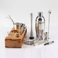 thumbnail image 2 of Juego De Coctelera Shaker Bartender Mixologia Kit 24 Piezas Accesorios De Acero Inoxidable Boston 1 Litro Con Soporte De Bambú Incluye Recetario Para Cocteles Mezclador De Bebidas Profesional Bar ecomlab Reposteria, 2 of 9