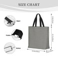 thumbnail image 4 of Hirioo Houndstooth Black And White for Tote Bag for Women, Quilted Shoulder Bag with Zipper, Large Capacity Handbags for Casual, Travel, Work, 4 of 9