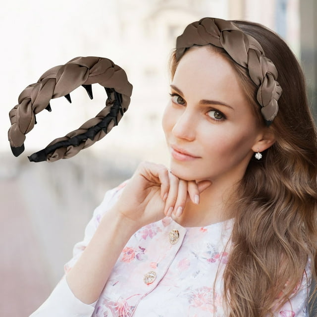 Cabello ondulado envuelto en tela con peine de dientes, cabello texturizado, horquilla, tocado, diadema