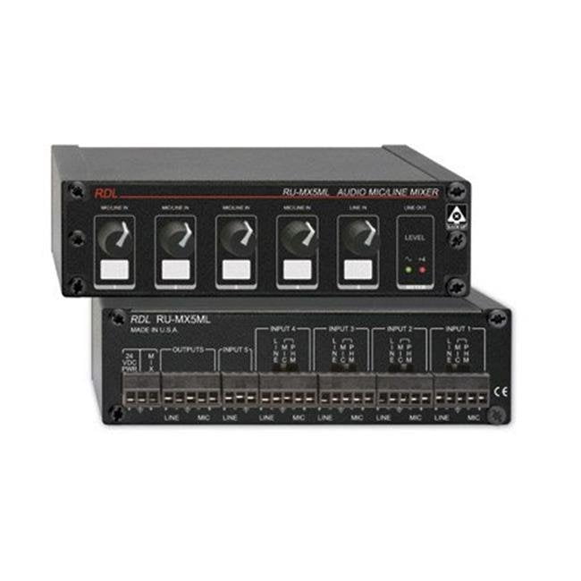 Radio Design Labs RUMX5ML 5 Channel Mic & Line Audio Mixer with
