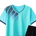 thumbnail image 3 of Karoyedx Toddler Summer Outfits for Boys Athletic Shorts and Performance T-Shirt Crew Neck Boy Clothes Set Summer Kids Outfit Sky Blue Size,13-14 Years, 3 of 3