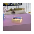 thumbnail image 5 of 10W Wireless Desktop Wooden Charging Board Phone Charger Adapter Electric Clock-Yellow, 5 of 5