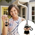 thumbnail image 2 of Adorable Puppy Key Rings Pendants Delightful Bees Themed Dog Bag Accessory Stylish Bag Charm for Fashion Lover, 2 of 4