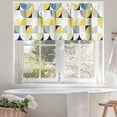 thumbnail image 4 of Yellow Blue Circular Valances for Windows, 42 x 18in, Medieval Geometric Abstract Rod Pocket Kitchen Valance Curtain Light Filtering Window Treatments for Living Room Bedroom, 1 Panel, 4 of 7