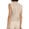 thumbnail image 5 of Button Up Asymmetrical Womens V Neck Hem Work Office Suit Vests Waistcoat Vest Sleeveless Blazers, 5 of 6