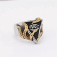 thumbnail image 5 of QQTDFG Men Masonic Eye of Providence Tentacle Ring Punk Stainless Steel Biker Gift-Gold-13, 5 of 8