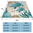 thumbnail image 2 of Sea Turtle Blanket Ocean Super Soft Fleece Throw Blanket 40" x 50", Fuzzy Microfiber Flannel Cozy Warm Blanket, for Couch Bed Sofa(Sea Turtle,40" x 50"), 2 of 6