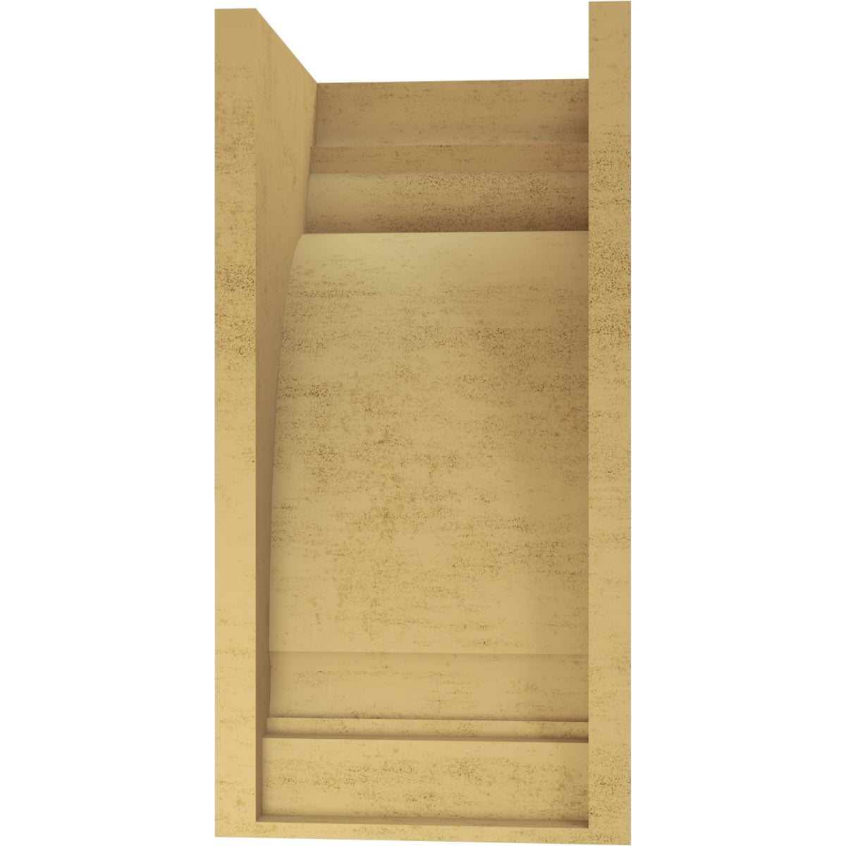 10"W x 10"D x 20"H Wide Hughes Rough Cedar Woodgrain TimberThane Corbel, Primed Tan