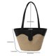 thumbnail image 3 of Bolsa vagabundo de moda para mujer, de paja para axilas de gran capacidad para regalo (negro) JShteea Para Estrenar, 3 of 9